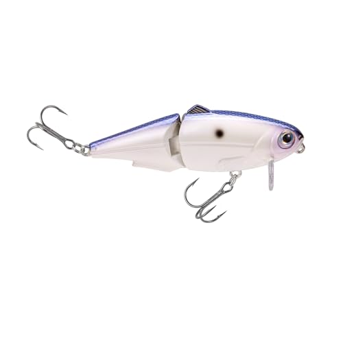Strike King (HCWS2-741) Wake Shad Fishing Lure, Single Jointed Swimming Topwater Wakebait, 1-Ounce, Size 2 Treble Hooks, Hornet Blue