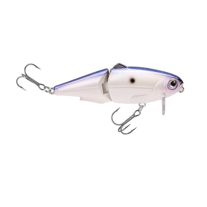 Strike King (HCWS2-741) Wake Shad Fishing Lure, Single Jointed Swimming Topwater Wakebait, 1-Ounce, Size 2 Treble Hooks, Hornet Blue
