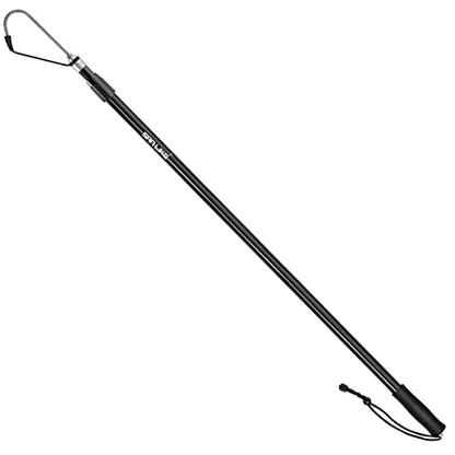 SANLIKE Telescopic Fishing Gaff Fiberglass Pole with Nonslip Rubber Handle | With Stainless Steel Hook with M8 Screw - size: Small