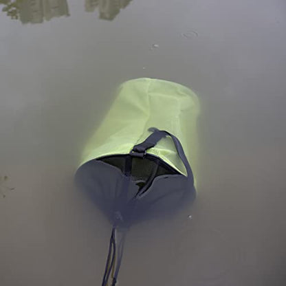 1 Gallon Foldable Fishing Bait Bag Textilene Mesh Net Fishing Bucket Storage Cage - size: 1 Gallon
