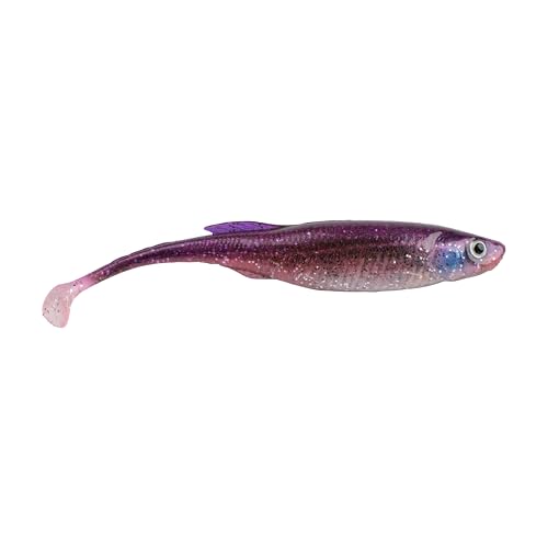 Berkley PowerBait Drip Swimmer Fishing Soft Bait - color: HD Purple Shiner, size: 5"