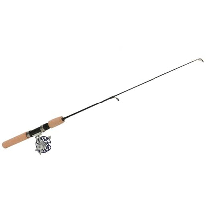 Ice Fishing Rod and Reel Combo Prevent Slip Short Section 65cm Ice Fishing Rod for Winter Fishing