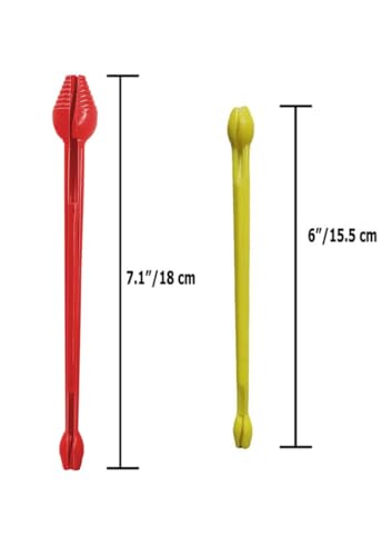 Toasis Plastic Fishing Hook Disgorger 2pcs Fish Hook Remover Tools - color: Red & Yellow