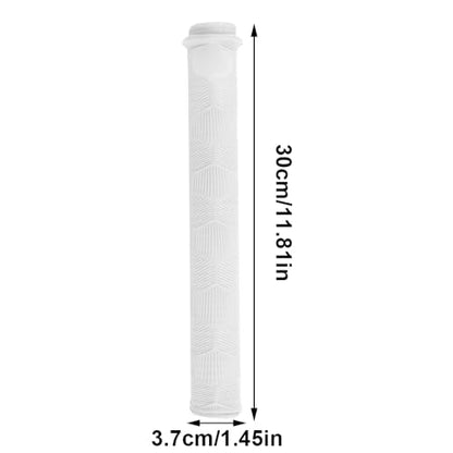 Fishing Rod Handle Cover, Silicone Fishing Pole Tube Sleeve with Non-Slip Design for 13mm-37mm Handle - color: White (luminous)