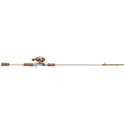 ProFISHiency 6' Krazy Rec Spincast Combo | Micro Spincast Reel | Aluminum Handle w/Cork Knobs | Pre-Spooled w/ 6lb Hi-VIZ - style: Orange Line 4.1:1 Gear Ratio