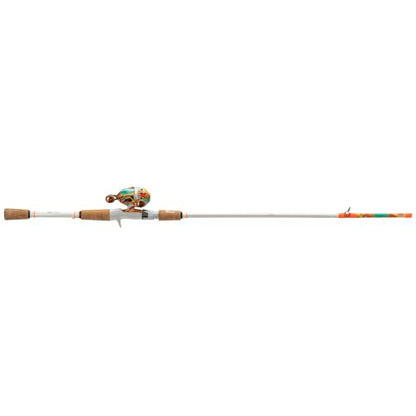 ProFISHiency 6' Krazy Rec Spincast Combo | Micro Spincast Reel | Aluminum Handle w/Cork Knobs | Pre-Spooled w/ 6lb Hi-VIZ - style: Orange Line 4.1:1 Gear Ratio
