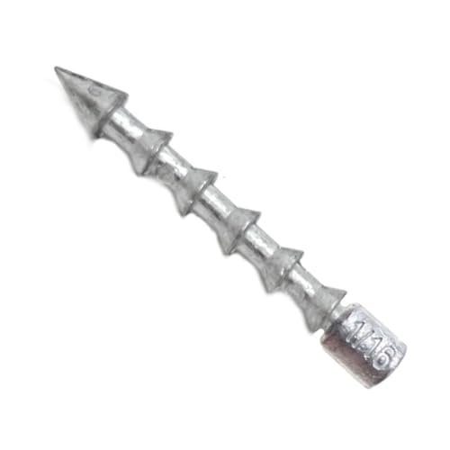 Reaction Tackle Nail Weights for Bass Fishing - Insert Pencil Sinkers for Wacky Rig, Neko Rig and Soft Plastic Lures - Freshwater and Saltwater - 25-Pack - size: 1/16 Oz (25 Piece)