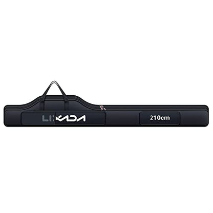 Lixada Fishing Rod Case - Portable Folding Pole and Reel Storage Bag, Gears Organizer - size: 210cm