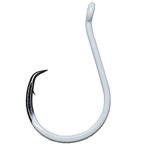 BKK Offset Heavy Circle Glow Hook 25-Pack | 2X | Glow in The Dark | Needle Point - size: 5/0#