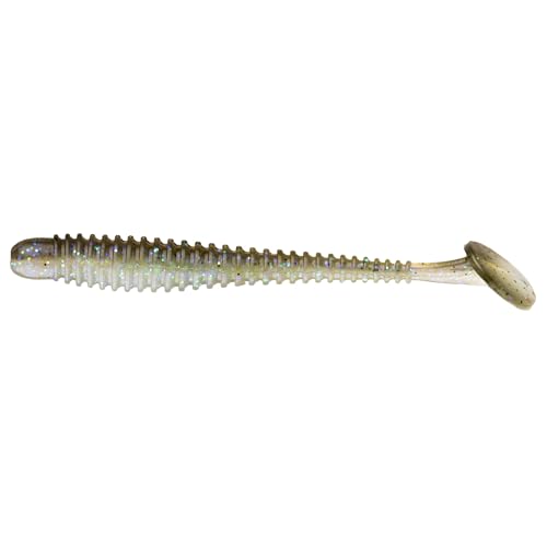 Strike King Rage Slim Swimmer Fishing Lure, Soft Plastic Swimbait, 4-Inches, 8-Pack - color: Electric Shad