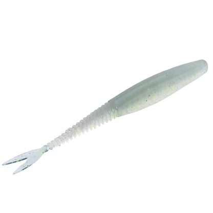 Strike King Mach Skooler Fishing Lure, Soft Plastic Jerkbait, Heavily Salted, Sleek Design, Erratic Action - color: Sexy Shad, size: 5"