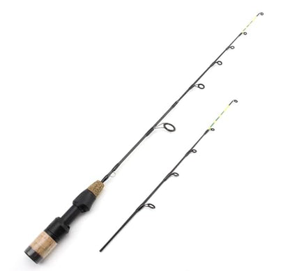 Ultra Light Short Ice Fishing Rod 23.6" Portable Spinning Pole Winter Fishing Tackle