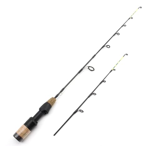 Ultra Light Short Ice Fishing Rod 23.6" Portable Spinning Pole Winter Fishing Tackle
