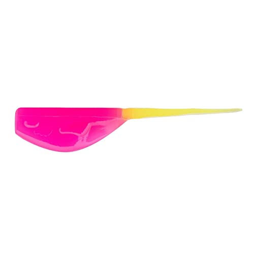 Leland's Lures Crappie Magnet 8-Pack Slab Magnet Grub Body Pack, Freshwater Fishing Equipment and Accessories, Pink/Chartreuse - color: Pink/Chartreuse
