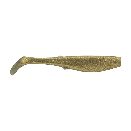 Berkley Gulp! Saltwater Paddleshad Fishing Soft Bait - color: Fool's Gold, size: 4"