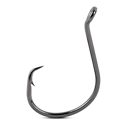 UCEC Circle Hooks Fishing Hooks 2X Strong Offset Circle Hooks Saltwater Black High Carbon Steel Octopus Catfish Hooks Fishing Gear Tackle 150pcs/ 240pcs - Size:#1 1/0 2/0 3/0 4/0 5/0 6/0 8/0 - color: Silver One Size, size: 40pcs, 5/0