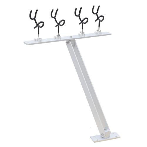 4 Head Fishing Rod Holder, 360° Adjustable Fishing Rod Holder Aluminum PVC Coated Boat Fishing Holder
