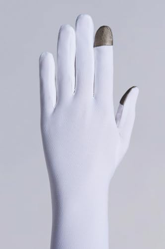 Coolibar Long Full Finger UV Sun Gloves - UPF 50+ Sun Protection - Culebra - color: White, size: X-Large