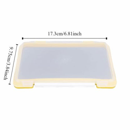Portable Water proof Fishing Tackle Box - Slim Foam Insert Hook Organizer Case for Lures & Jigs (17.3x9.75x2cm, Yellow)‌