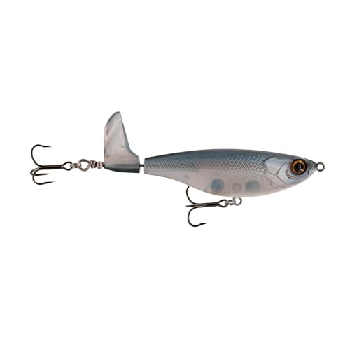 6th Sense – The Scramble Bass Fishing Topwater Fishing Lure with Rotating Tail - color: Ghost Smoke, size: 126mm