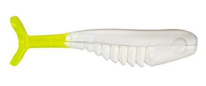 Bobby Garland Slab Hunt'R Soft Plastic Crappie Fishing Lure, 2.25 Inches, Pack of 10 - color: Bone White Chartreuse