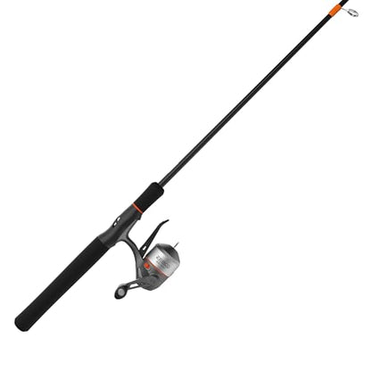 Zebco 33 Micro Trigger Spincast Reel and Fishing Rod Combo, 6-Foot 6-Inch 2-Piece Telescopic Rod, Ultra-Lt Power, Mod Action, Size 10 Reel, 4.3:1 Gear Ratio, 23-Piece Mr. Crappie Tackle Kit, Silver