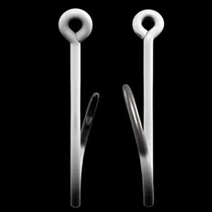 BKK Offset Heavy Circle Glow Hook | 2X | Glow in The Dark | Needle Point - size: 1/0#
