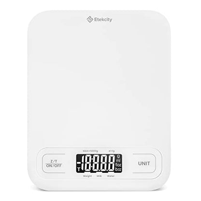 Etekcity Food Kitchen Scale, Digital Mechanical Weighing, Grams and Ounces for Weight Loss, Baking, Cooking, White - color: Clean White
