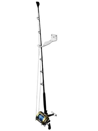 Single Bent Butt Wall Mount Rod Pole Holder Stand Display Dev Fishing Aluminum
