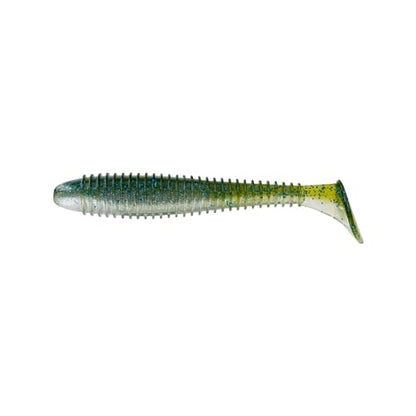 Moose Baits 3.8” Paddle Swimmer Soft Plastic Baits – Bass Fishing Lures - Soft Lure Bass, Durable Plastic Bait Swimmer for Freshwater Bass (6 Pack) - color: Baby Bass