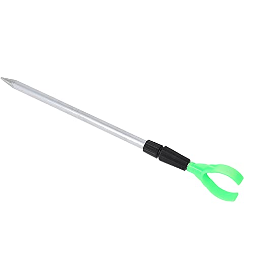Fishing Rod Holder, Aluminum Alloy Telescopic Bank Stick with Y Head, Portable Ground Spike Rod Rest for Sea and Carp Fishing