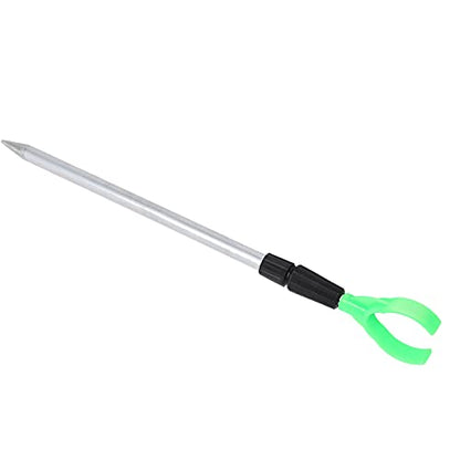 Fishing Rod Holder, Aluminum Alloy Telescopic Bank Stick with Y Head, Portable Ground Spike Rod Rest for Sea and Carp Fishing