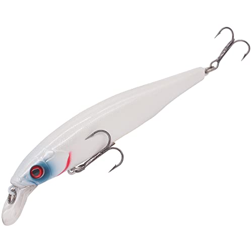 XFISHMAN Jerkbait Kit - Minnow Lure - Suspending - Bass, Smallmouth Bass, Walleye, Largemouth Bass - 1 Piece - color: Ghost-Pearl, size: 85mm（3-1/3"in）