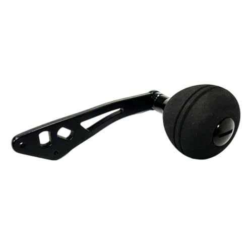 Power Handle Baitcasting, Baitcasting Handle Replacement for Baitcasting Fishing Reel, Fishing Reel Handle Replacement Baitcaster, Metal Knob Grip Replacement for Outdoors - color: Black
