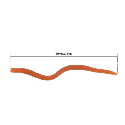 20pcs Worms for Bass Fishing, Soft Plastic Fishing Lures Plastic Worms, Fishing Worms for Bass Fishing Freshwater Saltwater