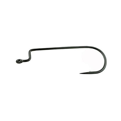 Gamakatsu 25 Pack EWG Offset Worm Hook - color: Black, size: 1/0