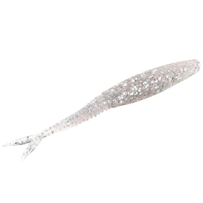 Strike King Mach Skooler Fishing Lure, Soft Plastic Jerkbait, Heavily Salted, Sleek Design, Erratic Action - color: Carolina Chrome, size: 5"
