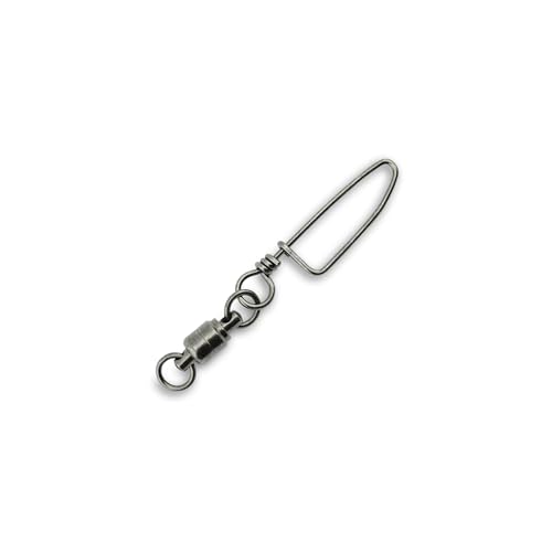 AFW Solid Brass Ball Bearing Snap Swivels with Welded Rings - Black Finish, Up to 450 lb Test Capacity, Patented Bullet Shaped Head for Reduced Water Resistance, Fluid Rotation - size: 50 pc, #2, 44 lb test
