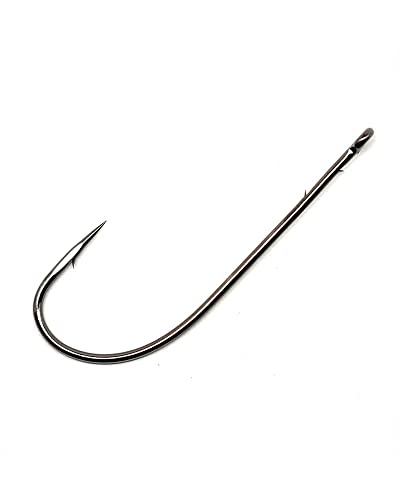 Gamakatsu Gamakatsu High Carbon Steel Worm Hook with Barbed Shank Finish - color: Silver Finish, size: Size 4/0