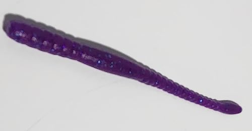 Floating Worm 10 Per Pack 6 Inch Scented Bass, Walleye and More - color: Junebug