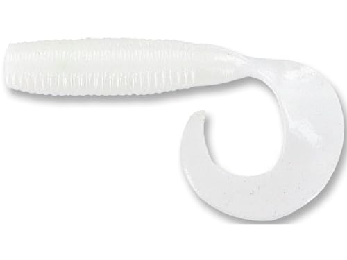 Yamamoto 5 Single Tail Grub Soft Plastic Fishing Angling Swimbait Lures with Tail-Curling Action - 20 Pack - color: CREAM WHITE (20 PACK)