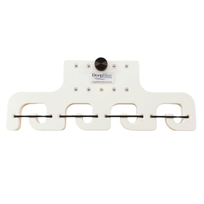 Pontoon Boat Fishing 4-Rod-Holder – No-Tool Rail Mount | USA Made | Deep Blue Outdoors - color: White