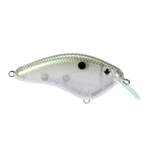 Strike King Hardliner Fishing Lure, Flat Sided Crankbait, Circuit Board Lip, Extra Tight Wobble, Size 4 Treble Hooks - color: Green Gizzard Shad
