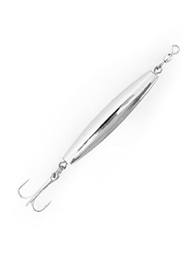 Bluewing 6oz/8oz/10oz/12oz/14oz/16oz Fishing Diamond Jig Chrome with High Carbon Steel Treble Hook 1pc Premium Fish Lure Durable for Saltwater Freshwater - size: 14oz