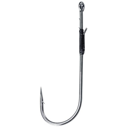 Dr.Fish 30 Pack Worm Hooks Round Bend Straight Shank with Baitholder, Heavy Cover Hooks for Bass Fishing, Flipping Punching & Pitching Texas Drop Shot Neko Rig Freshwater - size: 3/0-30 Pack