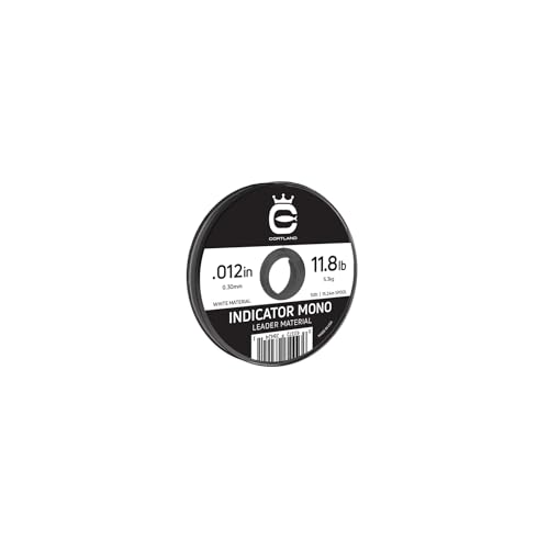 Cortland Indicator Mono Leader Material Fly Fishing - color: White, size: 0.009" / 8.0 lb