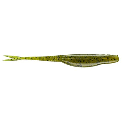 Strike King Mach Skooler Fishing Lure, Soft Plastic Jerkbait, Heavily Salted, Sleek Design, Erratic Action - color: Green Pumpkin, size: 5"