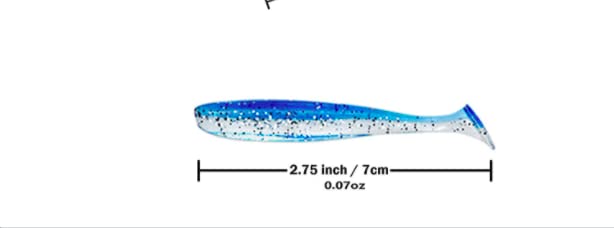 100Pack Soft Plastic Lures, T-Tail & Soft Paddle Tail Baits for Saltwater & Freshwater