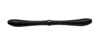Lunker City Fishing 5" Spanky Worm 3 Pack Bundle Soft Plastic Bass Lure Wacky Rig Salted Jigging Stick Bait, 21 Total Lures, Made in The USA - color: 129 Black Neon