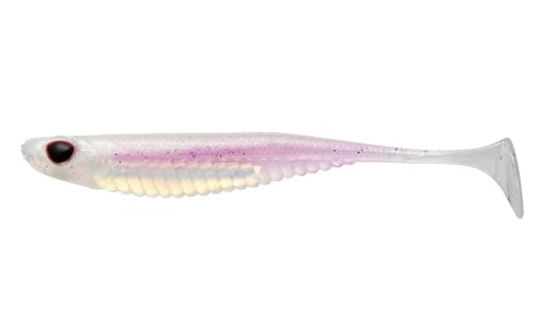 Nomad Design Spectre Minnow 3.25" Internal Foil System, Soft Paddletail - (5 Pack) - Live Ops for Fresh or Saltwater Inshore Species - color: Ice